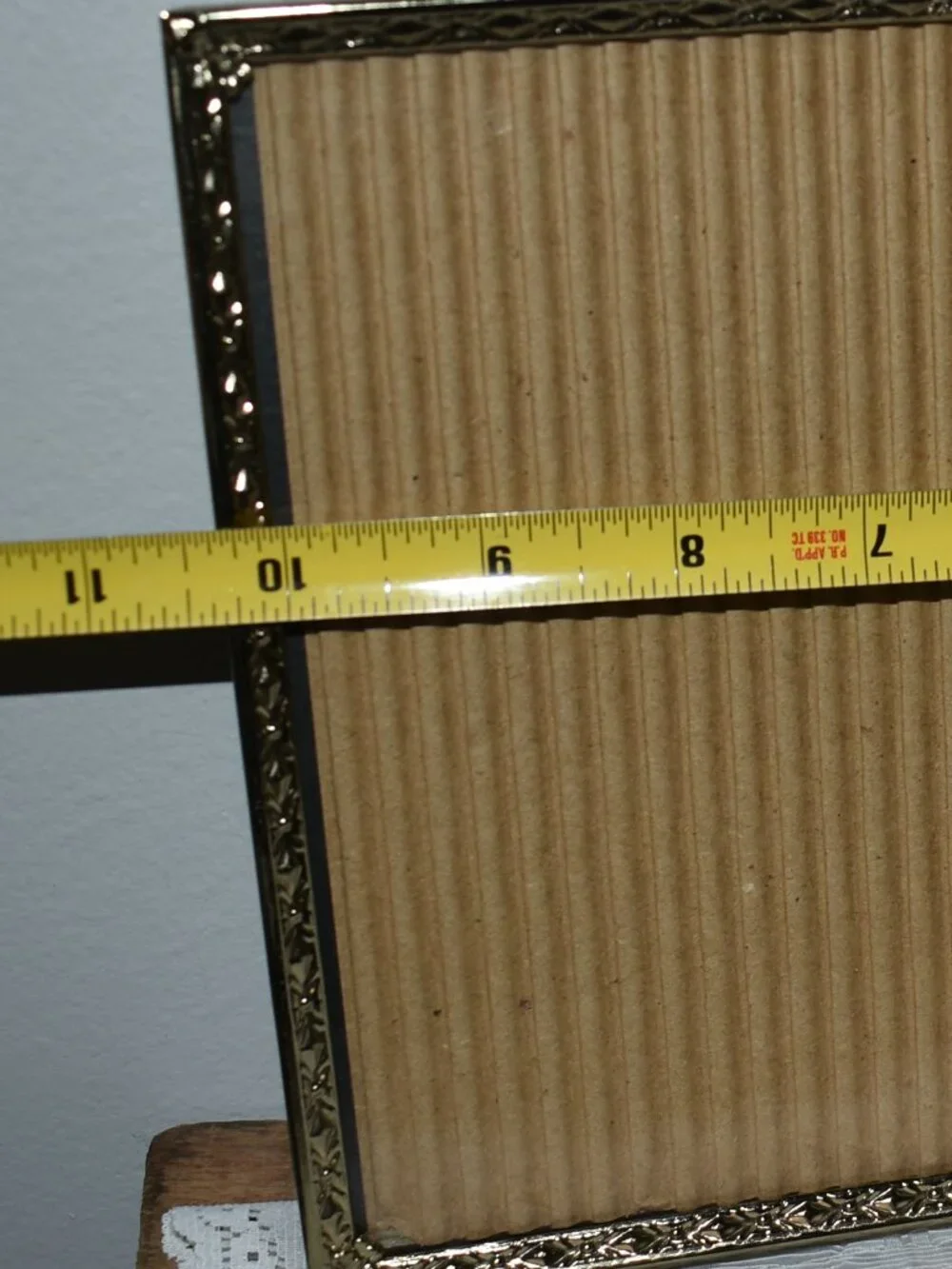Antique Vintage Folding Brass Plated Steel Metal Double Picture Frame Decor